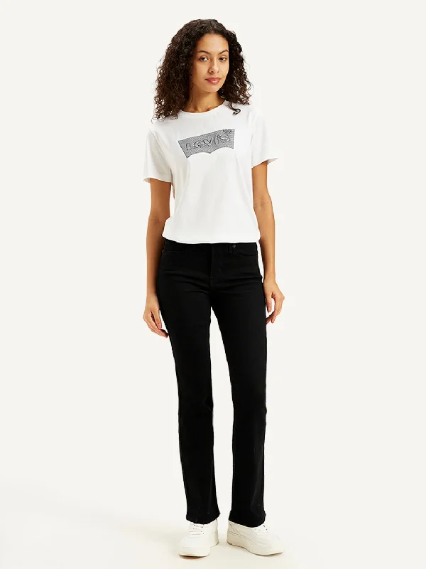 Women's Weekend Outfit Women's High Rise 315 Bootcut Black Jeans