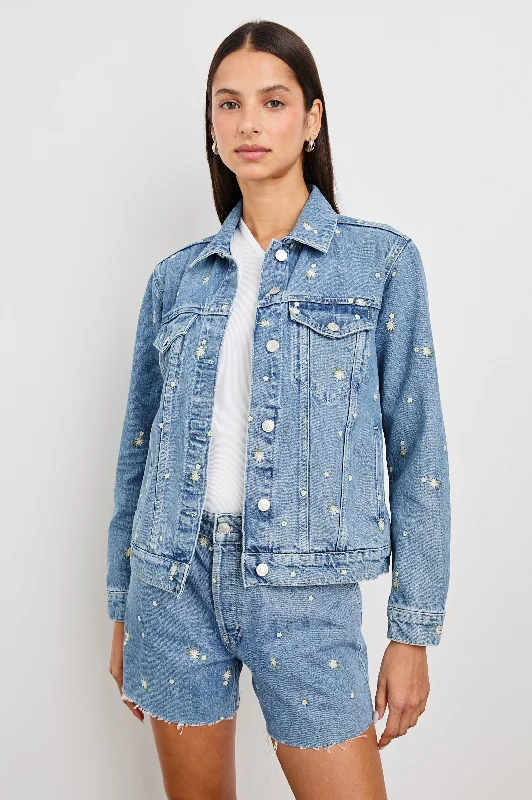 Casual Women's Clothing Online MULHOLLAND JACKET - INDIGO FLORAL