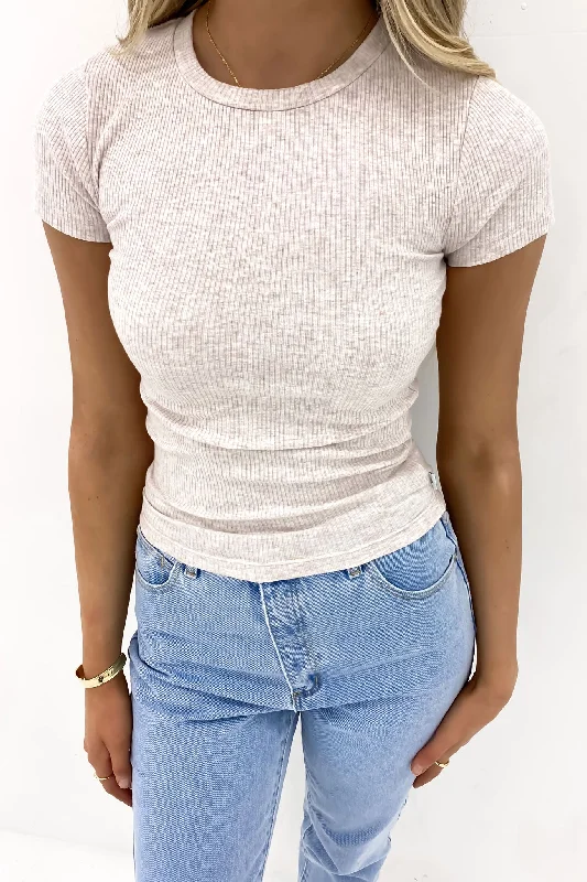 Sophisticated Women's Fashion Bella Tee Oatmeal