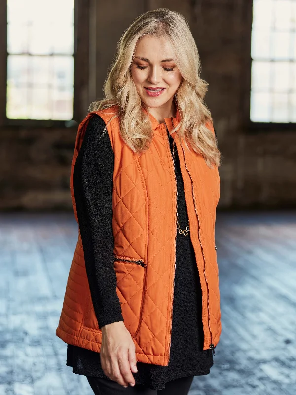 Casual and Comfortable Outfits Pumpkin Puffer Vest