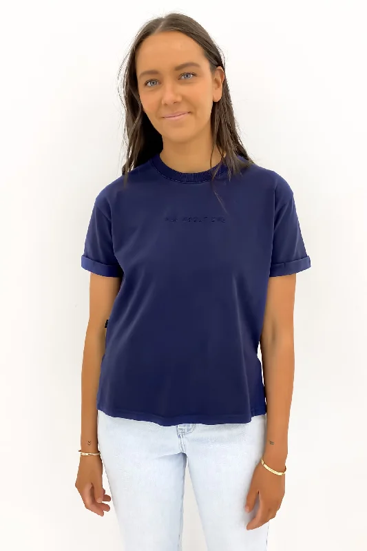 Effortless Chic for Women AAE Washed Tee Navy