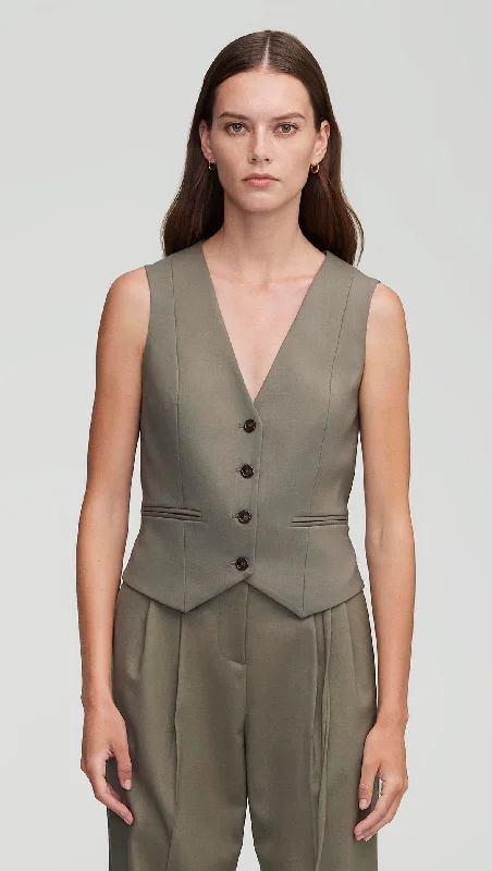 Cheap Women's Clothing Online Waistcoat in Seasonless Wool | Ash