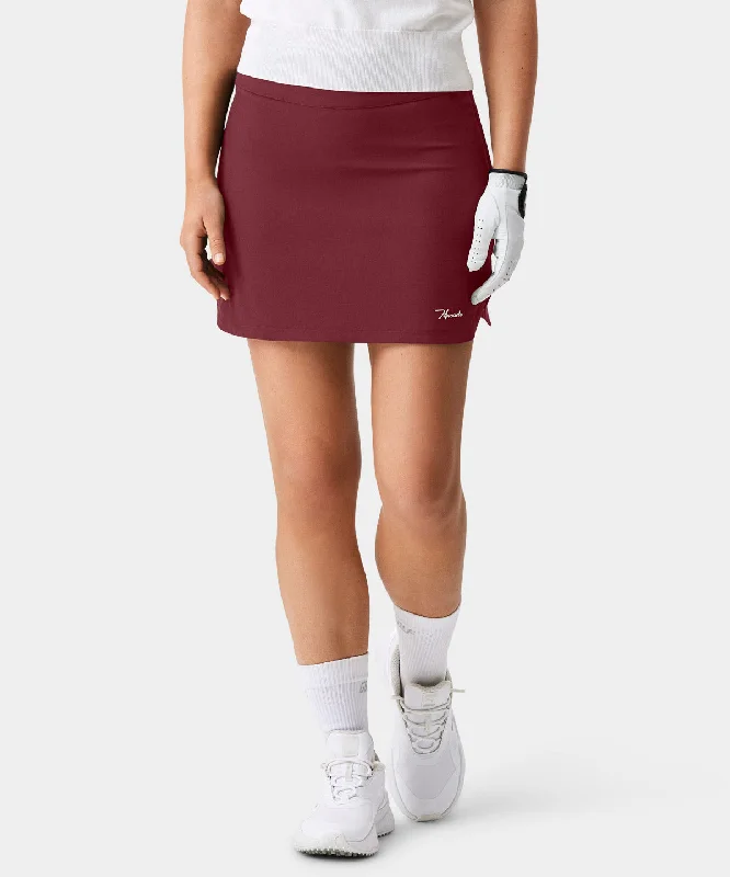 Women's Vintage-Inspired Clothing Kaya Wine Flex Skort