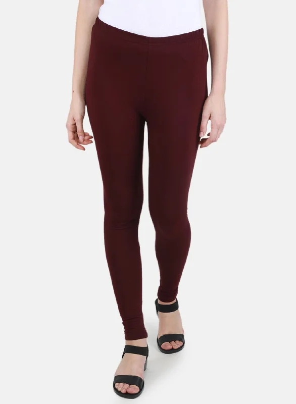 Affordable Online Boutiques Women Purple Solid Legging