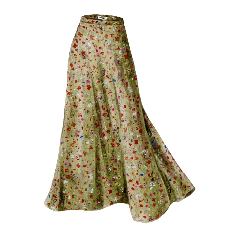 Elegant Clothing For Women Silk Monet Maxi Skirt