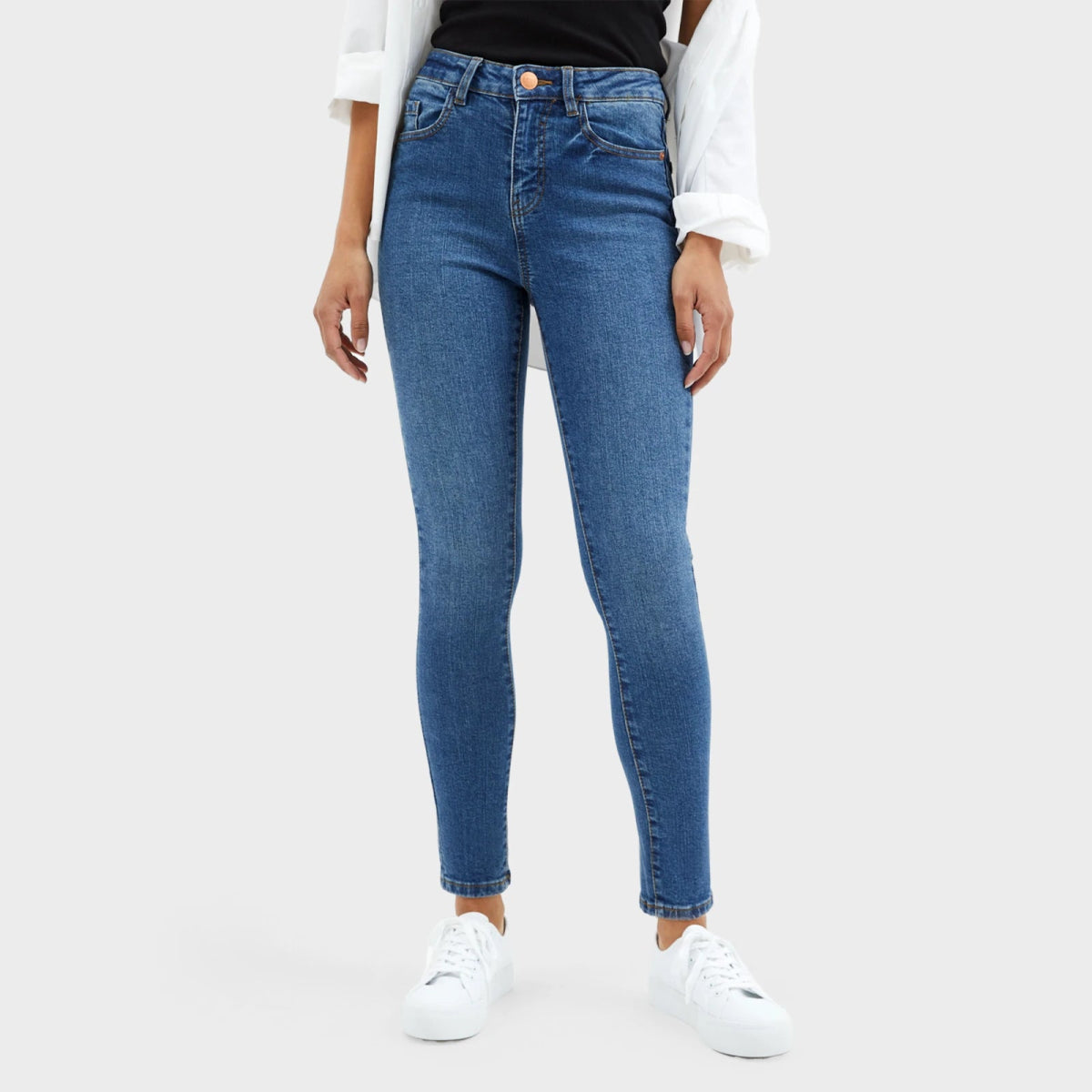 Affordable Online Boutique Ladies Mid Rise Skinny Jeans