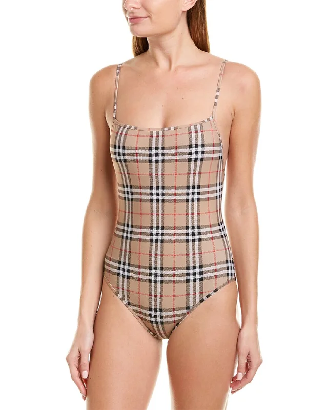 Women's Chic Outerwear Attire Burberry Vintage Check One-Piece