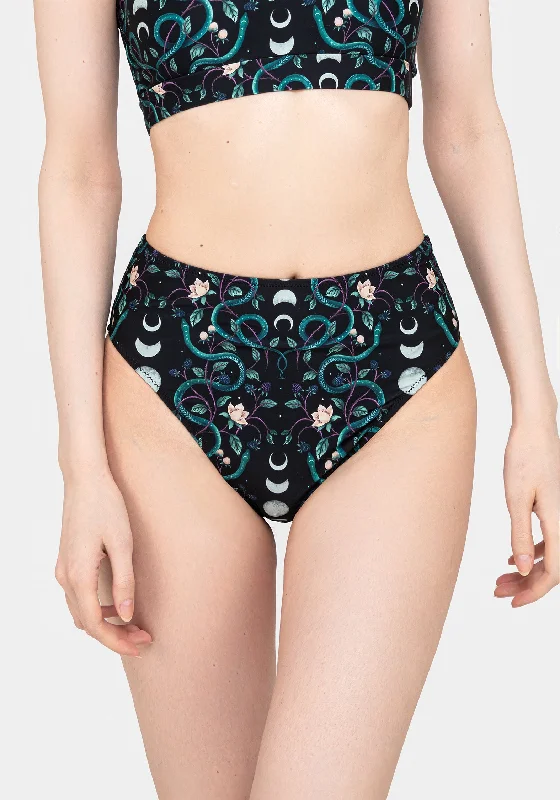 Women's Clothing For Special Occasions Pythia Snake Print High Waist Swim Bottoms