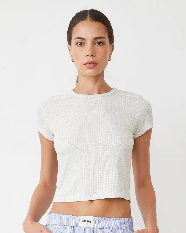 Unique Women's Fashion Pieces Supersoft Rib Mini Crew