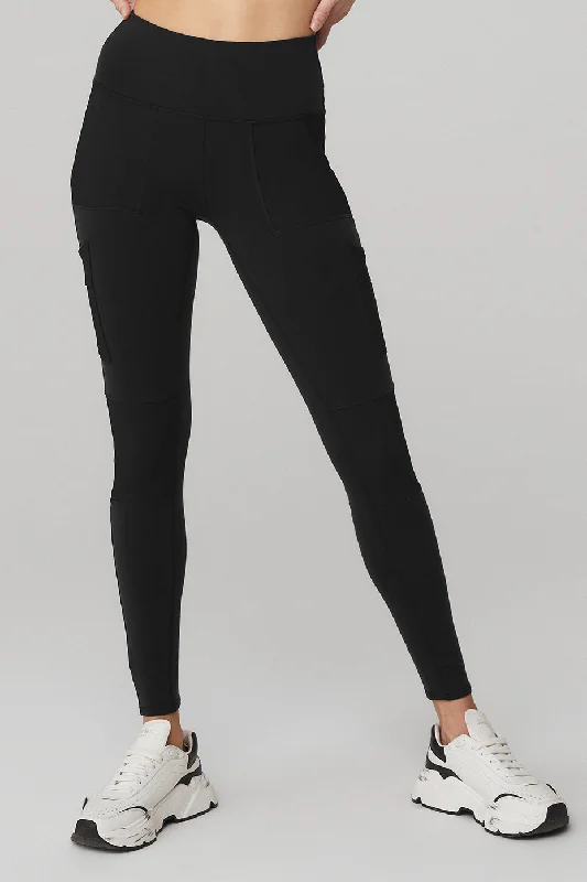 Trendy Casual Outfits High-Waist Cargo Legging - Black