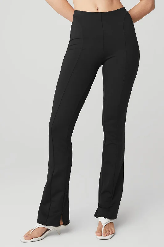 Discount Store High-Waist Zip It Flare Legging - Black