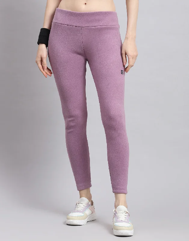 Flash Discount Women Purple Solid Regular Fit Legging