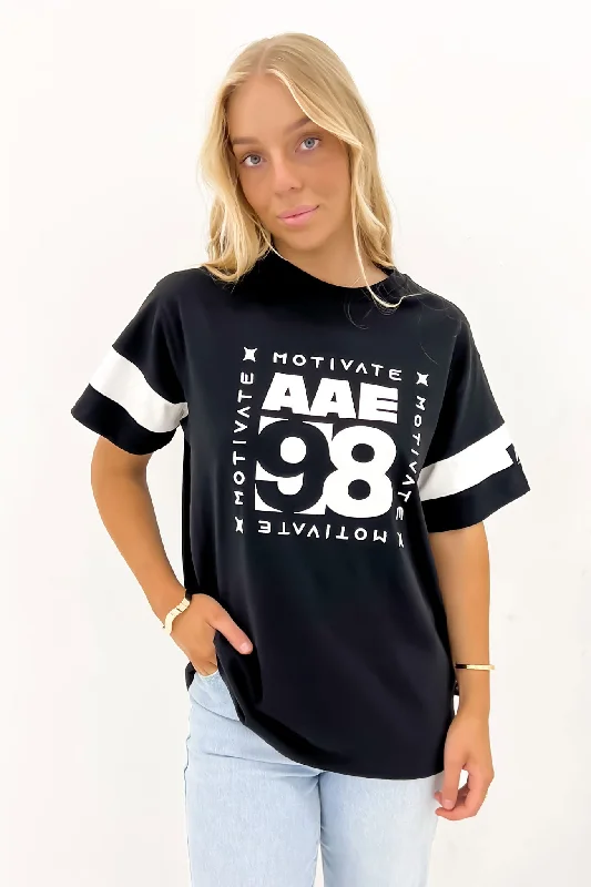 High-End Women's Apparel 98 Oversized Tee Black