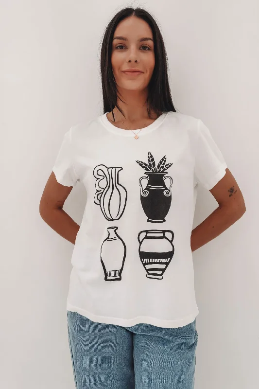 Clothes For Woman Domani Tee White