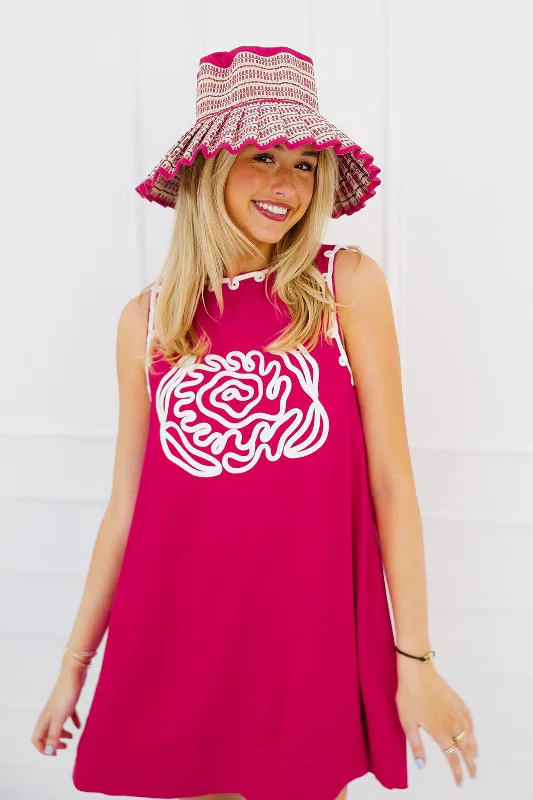 Vintage Clothing For Women Petal Mini Dress - Hot Pink