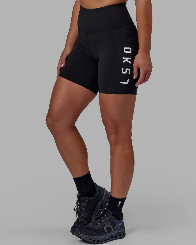 Women's Functional Outfit For Outdoor Activities Rep Mid Shorts - Black-White