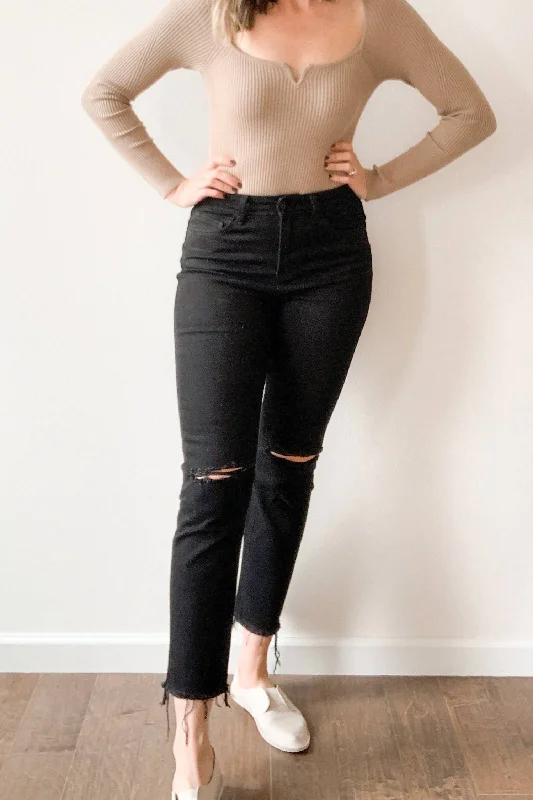 Latest Fashion for Women Straight Shooter Jeans In Black