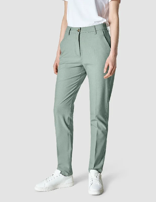 Exclusive Online Sale Essential Pants Tapered Calm Green Melange