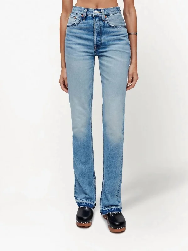 Outlet Clothing Hi Rise Slit Boot Jean In Opal Indigo