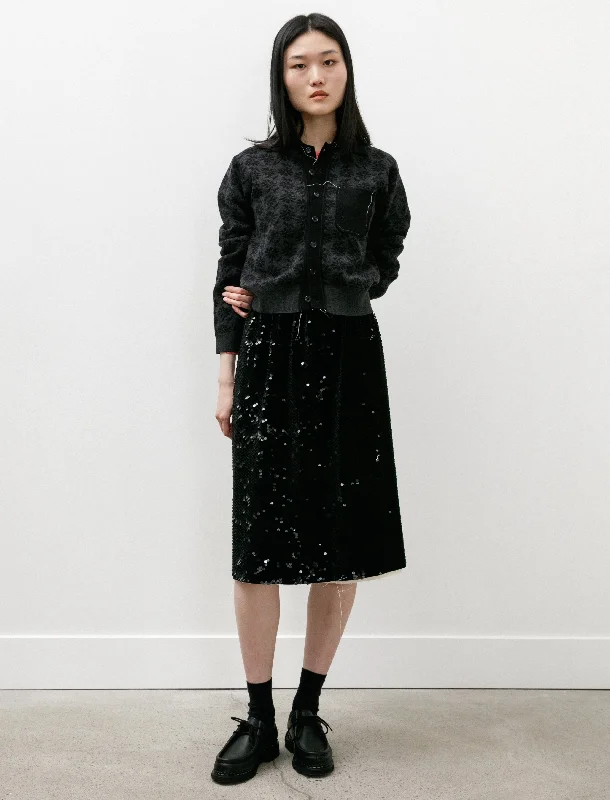 Clothes For Sale Glitter Skirt Velvet Backed Sequins Black