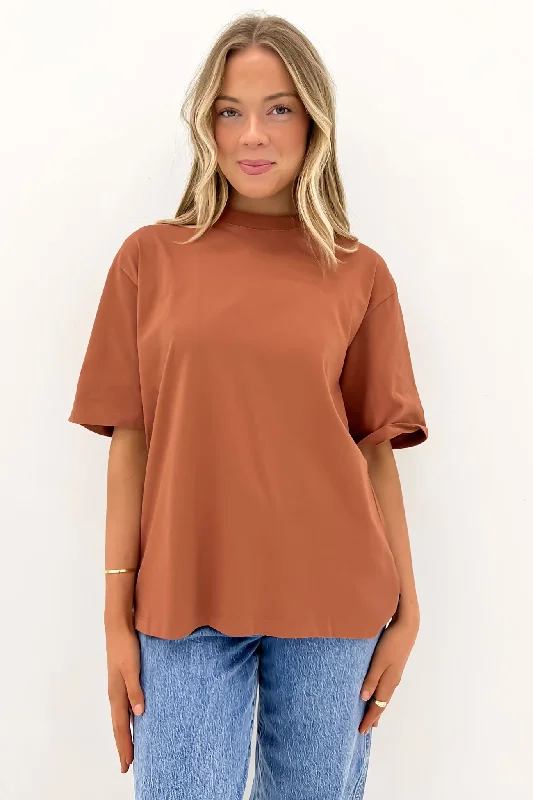 Women's Clothing for Every Season and Trend Basic Oversized Tee Clay