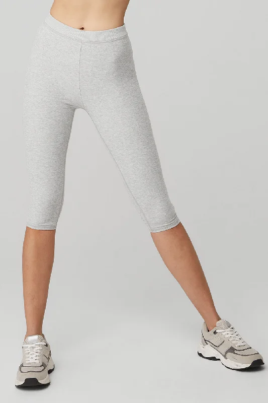 Online Clothing Stores Alosoft High-Waist Iconic 90's Capri - Athletic Heather Grey