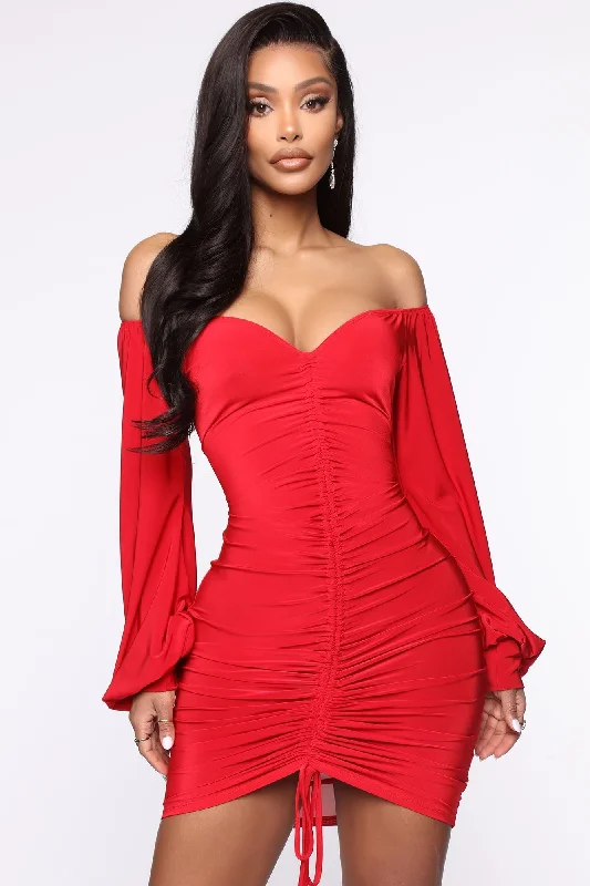 Women's Transitional Outfit Fit Your Needs Mini Dress - Red