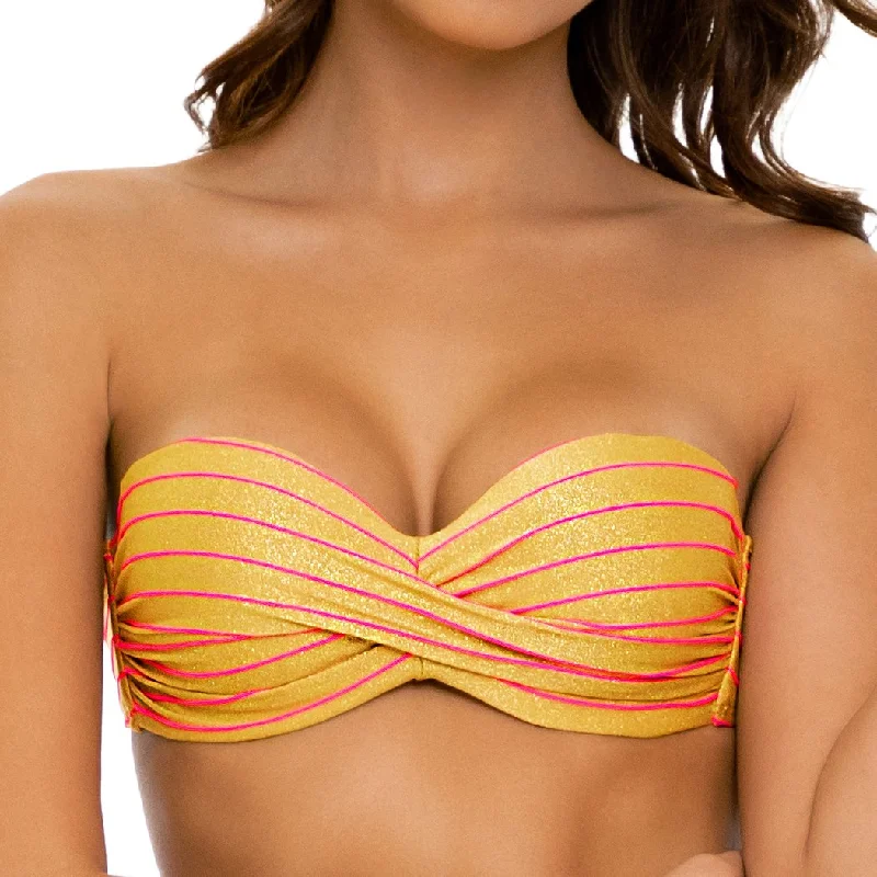 Chic Women's Outfit REBEL GLAM - Underwire Push Up Bandeau Top