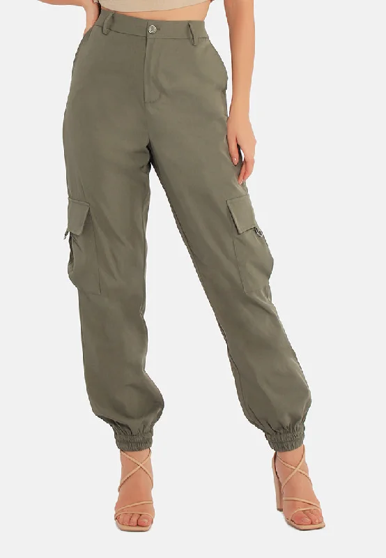 Sustainable Women's Clothing High Waist Cargo Pants