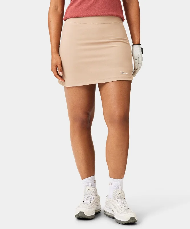 Trendy Casual Outfits Kaya Tan Flex Skort