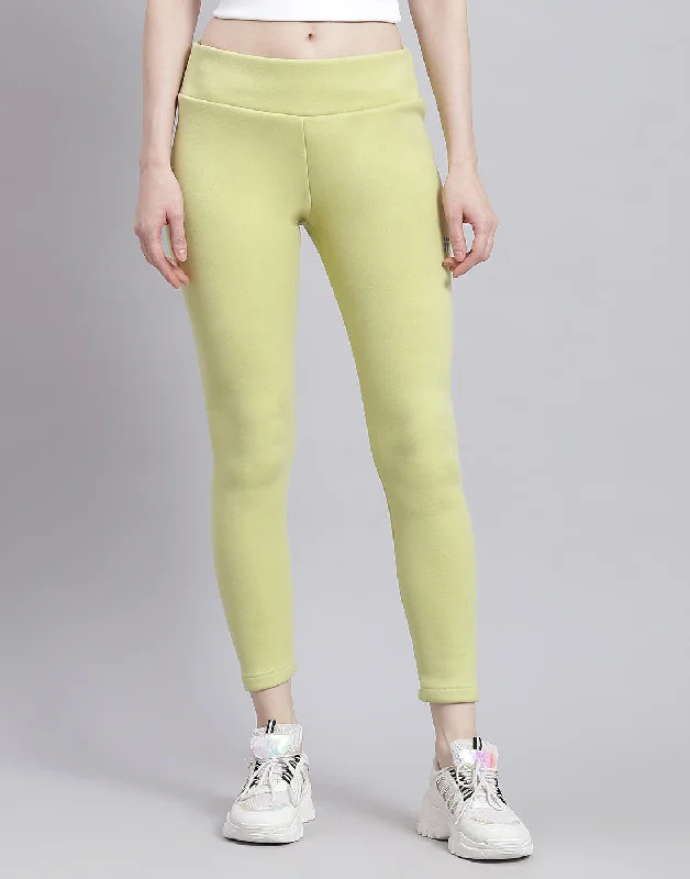 Best Online Clothing Boutiques Women Green Solid Regular Fit Legging