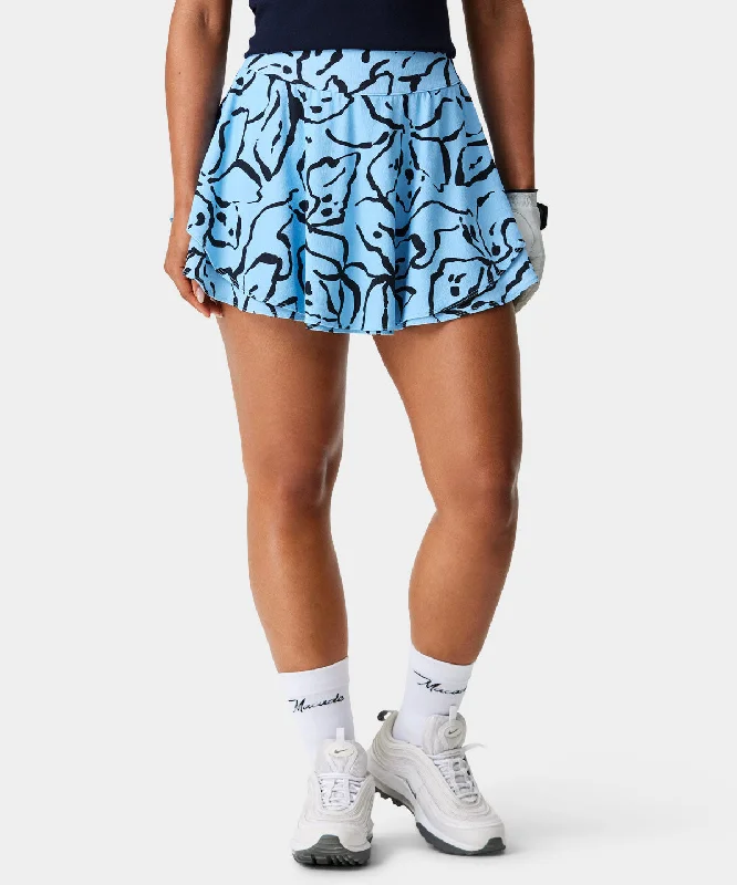 Online Clothing Stores Cleo Blue Floral Tour Skirt