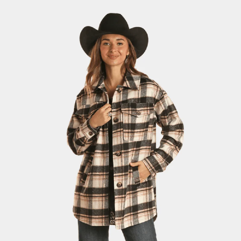 Comfortable Lounge Clothing Rock & Roll Denim Plaid Flannel