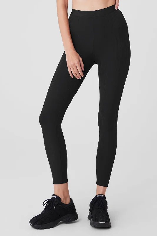 Plus Size Women's Fashion and Clothing High-Waist 7/8 Run It Back Legging - Black