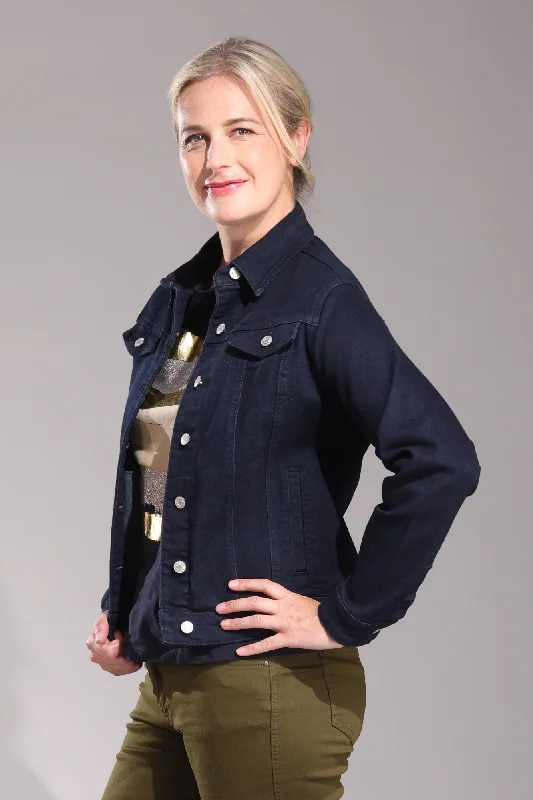 Women's Office Clothing Wonder Denim Jean Jacket | DARK BLUE | 6617ZZ