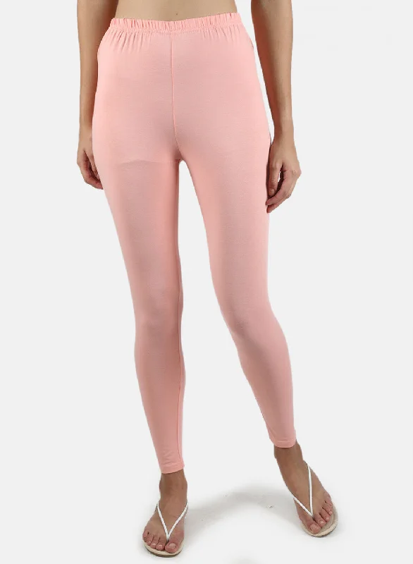 Trendy Women's Apparel Women Peach Plain Legging