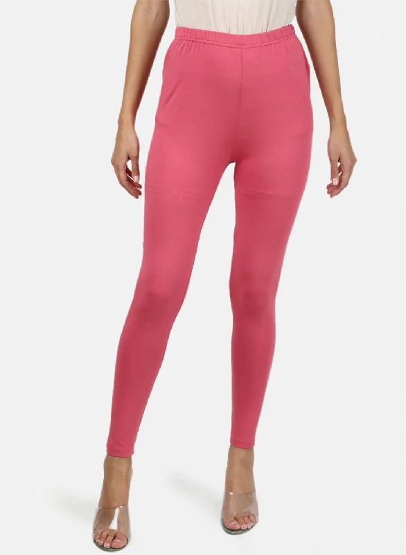 Plus Size Women Wear Womens Pink Plain Legging