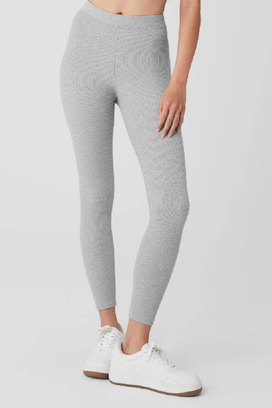 Latest Fashion for Women Ribbed High-Waist 7/8 Blissful Legging - Athletic Heather Grey