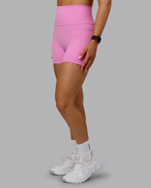 Modern Women's Fashion with Vintage Touches Fusion X-Shorts with Pockets - Spark Pink