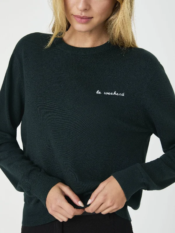 Women's Clothes Cashmere Blend Embroidered Sweater