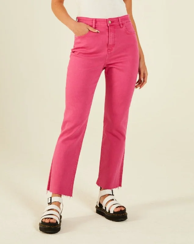 Women's Clothing Sale Tara Crop Flare Pink Yarrow