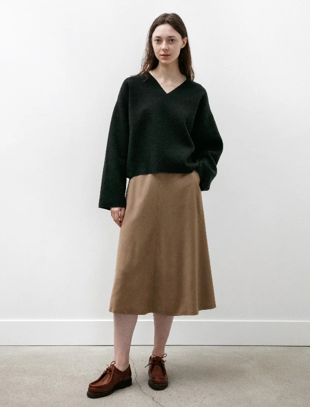 Unique Women's Fashion Pieces A Line Skirt Light Camel