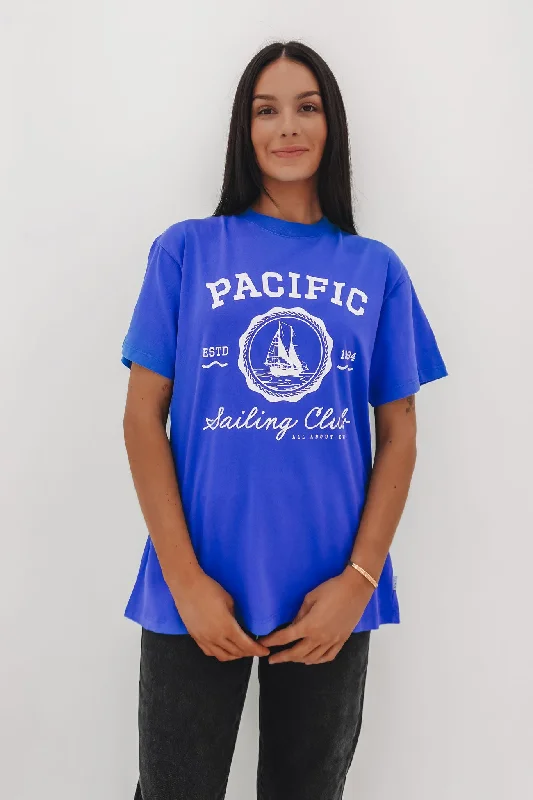 Clothes Woman Pacific Oversized Tee Blue